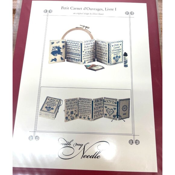 RARE With My Needle Petit Carnet DOuvrages Livre I Cross-Stitch Pattern By Ellen - Picture 2 of 4